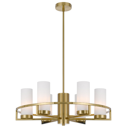 Cassius 6 Light Metal & Glass Pendant