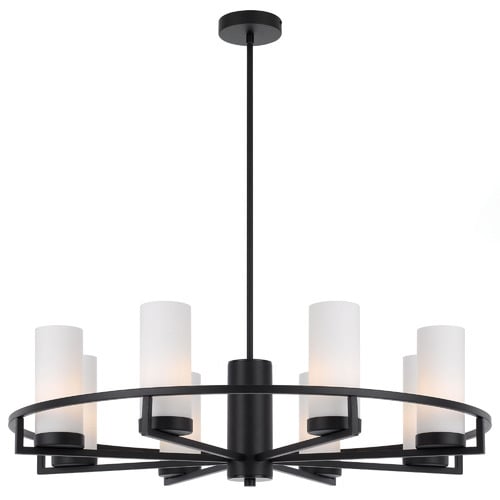 Cassius 8 Light Metal & Glass Pendant