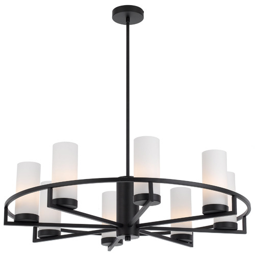 Cassius 8 Light Metal & Glass Pendant