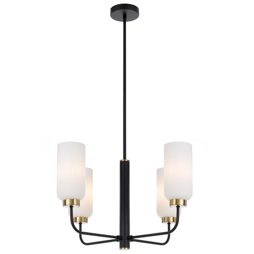 Jaramillo 4 Light Metal & Glass Pendant