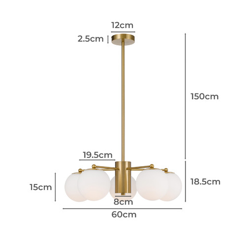 Blundell-Frosted-Glass-5-Light-Pendant