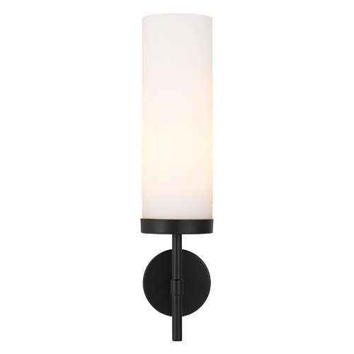Black Alexia Metal & Glass Wall Lamp