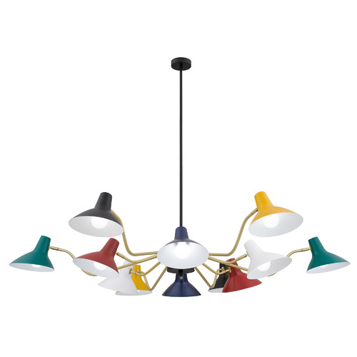 Multi-Coloured Esmee 12 Light Pendant