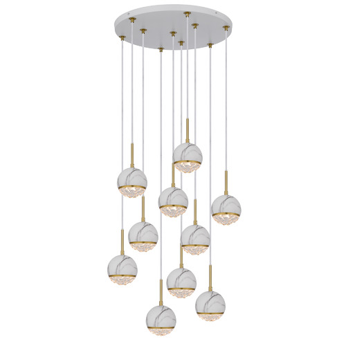 Oneta 10 Light Iron Pendant