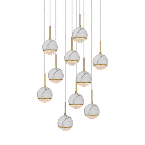 Oneta 10 Light Iron Pendant