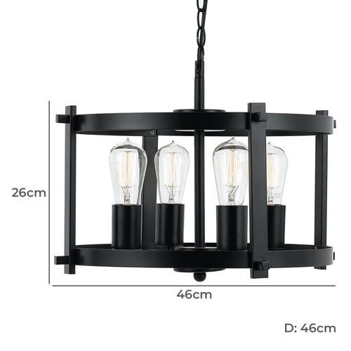 Finley 4 Light Metal Pendant