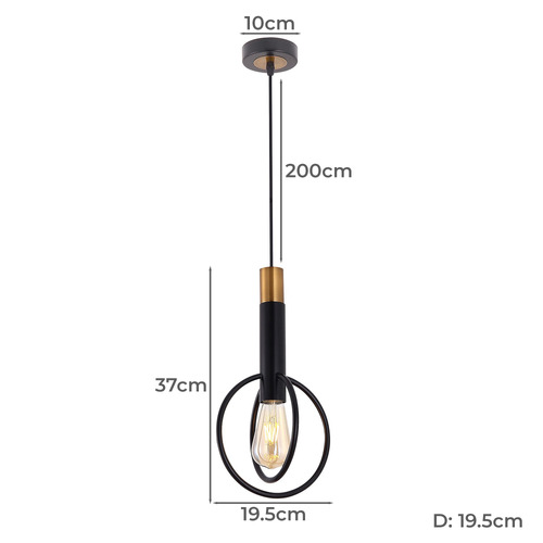 Keelan 19.5cm Metal Pendant Light