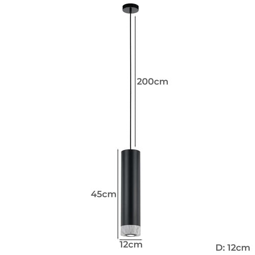 Pokles 1 Light Aluminium Pendant