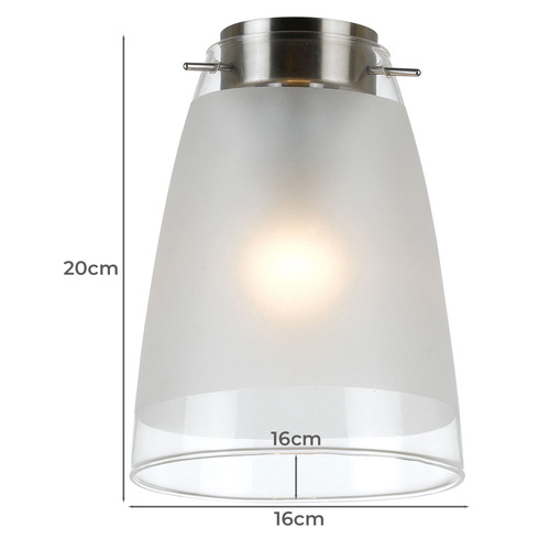 Lydia Frosted Glass Batten Fix Ceiling Light