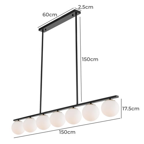Blundell 7 Light Metal & Glass Pendant