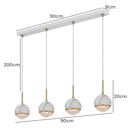 Oneta 4 Light Iron Pendant