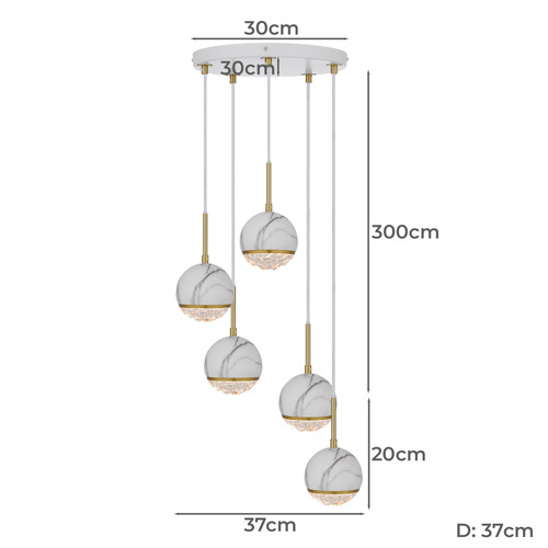 Oneta 5 Light Pendant