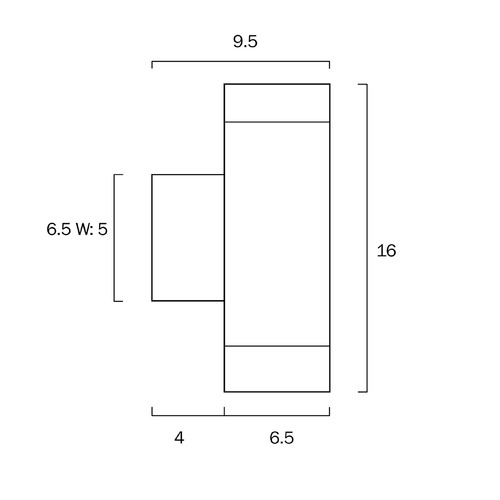 Kman Outdoor Up/Down Wall Light