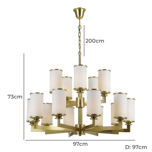 Ahern 15 Light Metal Chandelier