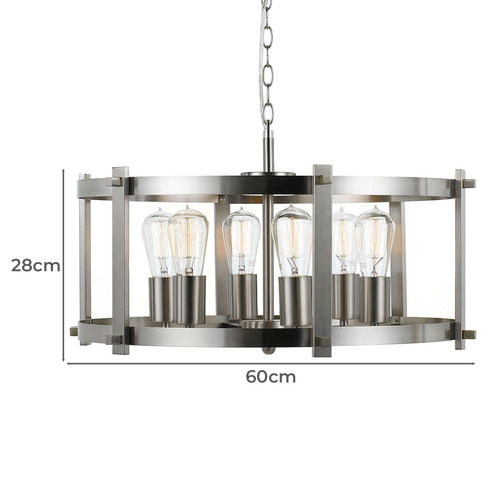 Black Finley 6 Light Metal Pendant