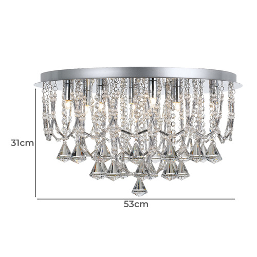 Chrome Sandro 9 Light Chandelier