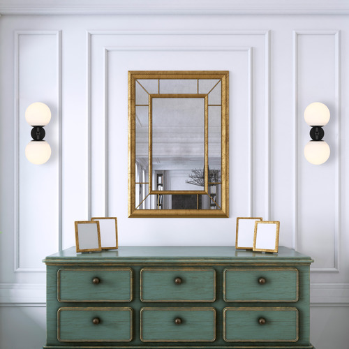 Ria 2 Light Metal & Glass Wall Lamp