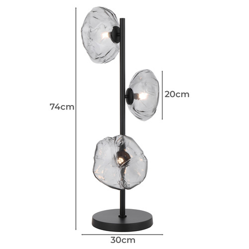 74cm Black Amelie Table Lamp