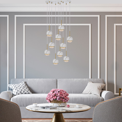 Oneta 10 Light Iron Pendant