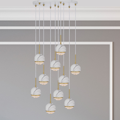 Oneta 10 Light Iron Pendant