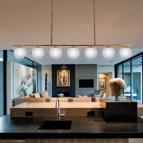 Blundell 7 Light Metal & Glass Pendant