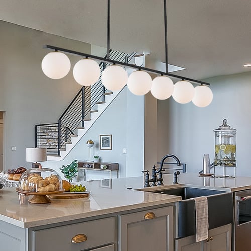 Blundell 7 Light Metal & Glass Pendant