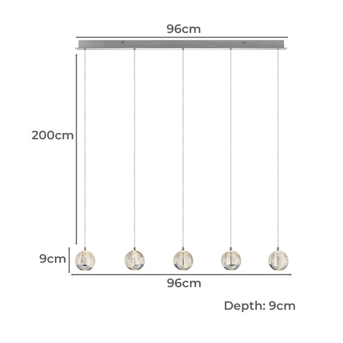 Elettra 5 Light Bar Pendant