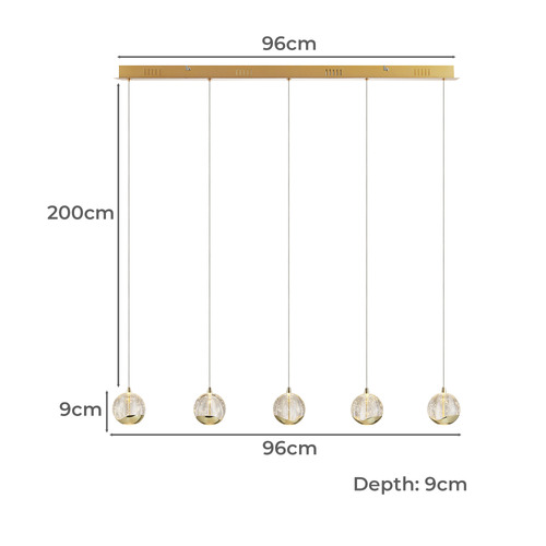 Elettra 5 Light Bar Pendant