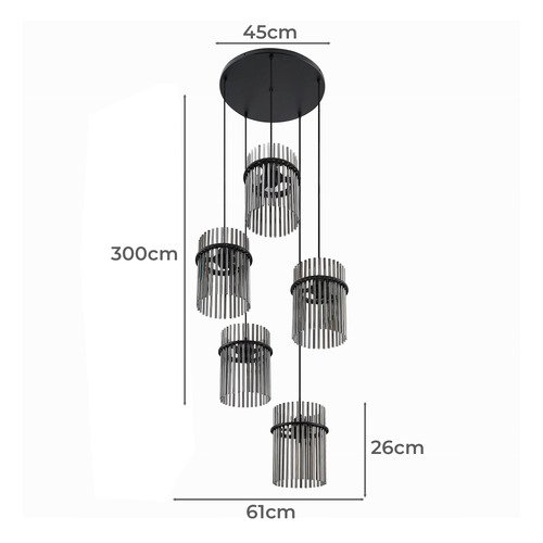 Muriel 5 Light Pendant