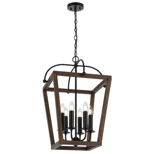 Sigrid 6 Light Iron Pendant
