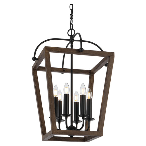 Sigrid 6 Light Iron Pendant