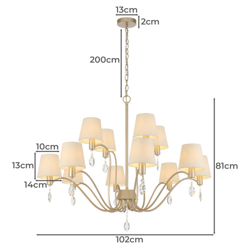Elsfjord 12 Light Iron Pendant