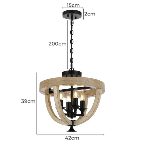 Tokig 2-in-1 Iron Pendant Light