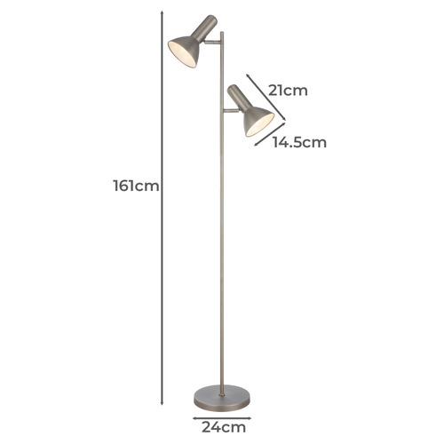 161cm Floro Iron Floor Lamp