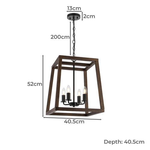 Urban 4 Light Iron Pendant