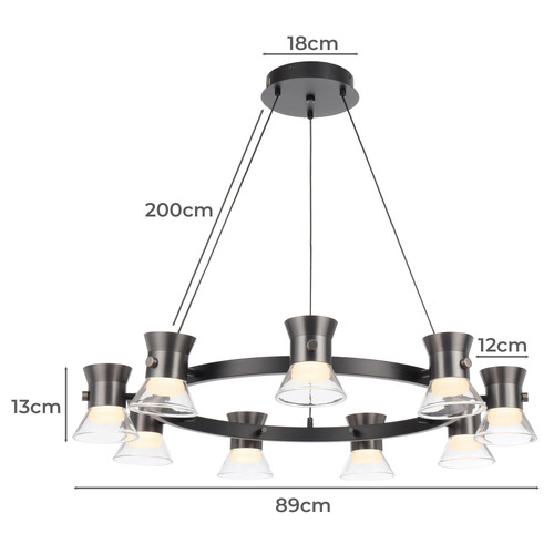 Shaina 9 Light Pendant
