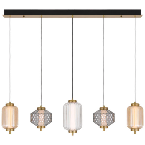 Brass Altos 5 Light Pendant