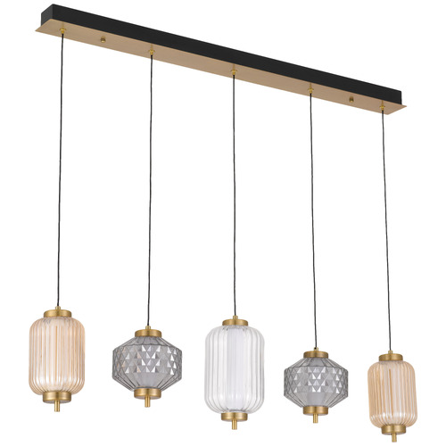 Brass Altos 5 Light Pendant