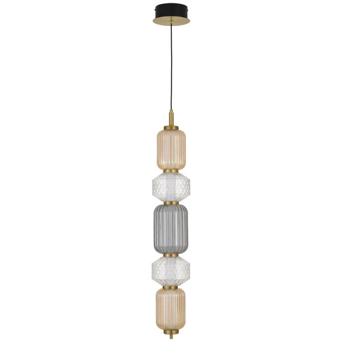 Brass Altos Vertical 5 Light Pendant