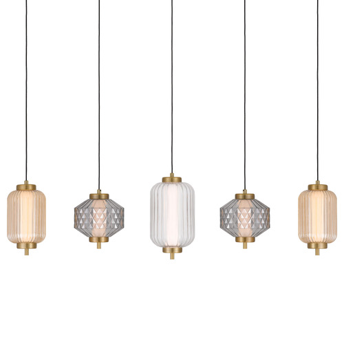 Brass Altos 5 Light Pendant