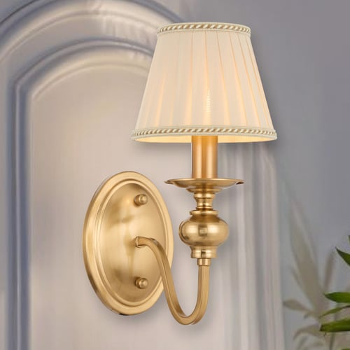 Lucia 1 Light Wall Scone with Shade