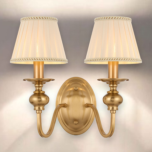 Lucia 2 Light Wall Scone with Shade