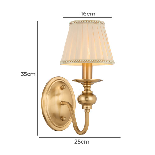 Lucia 1 Light Wall Scone with Shade