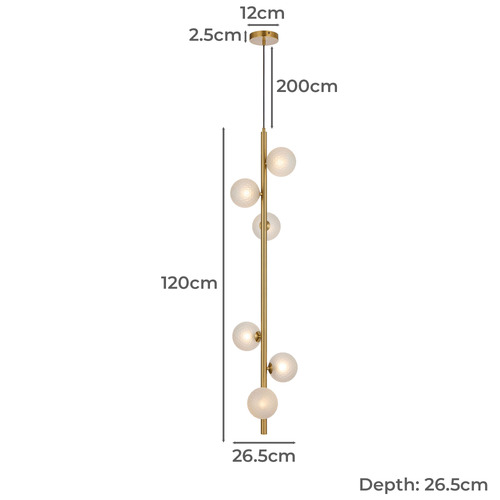 Dione 6 Light Pendant