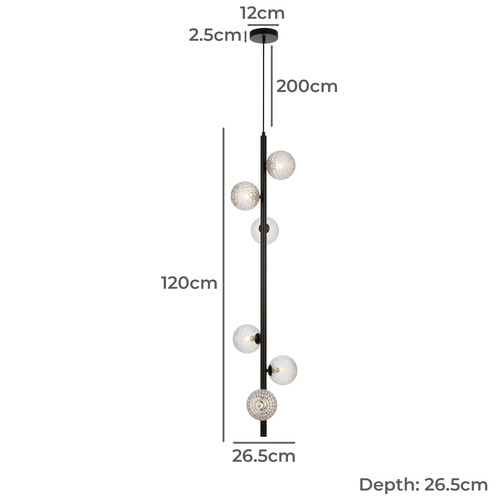 Darius 6 Light Pendant