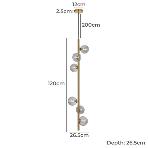 Damian 6 Light Pendant