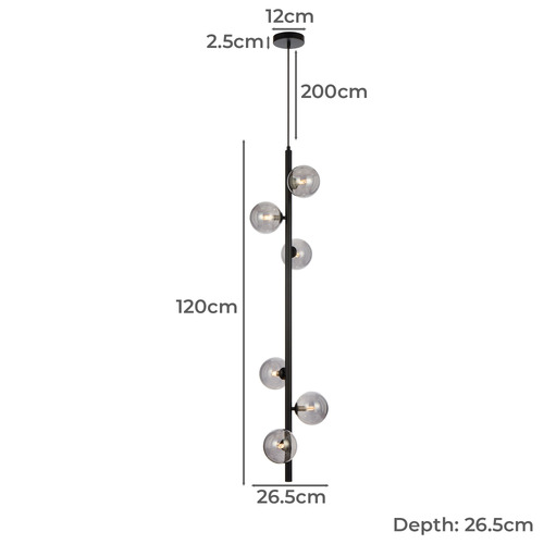 Damian 6 Light Pendant