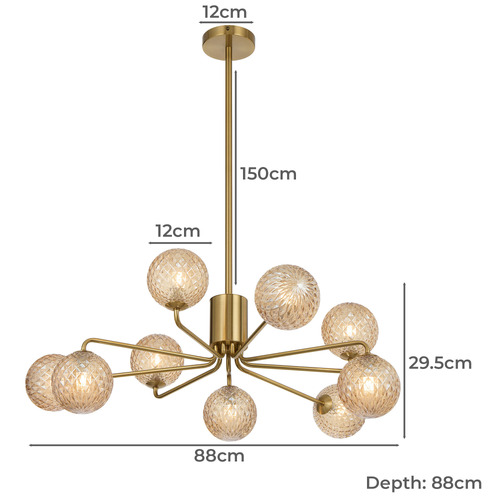 Zephyr 9 Light Pendant