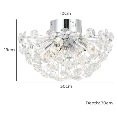 Tiffany 4 Light Flush Mount Ceiling
