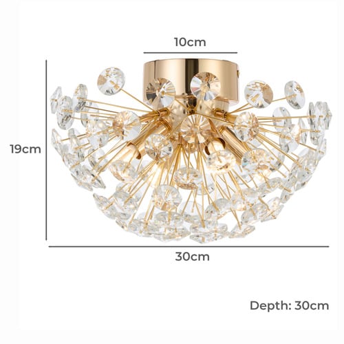 Tiffany 4 Light Flush Mount Ceiling